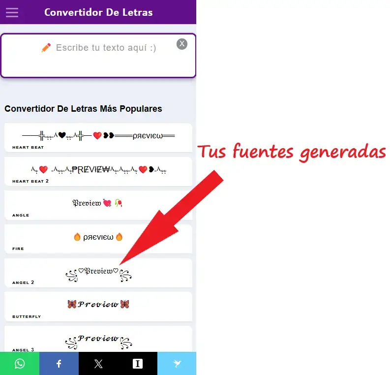 Convertidor De Letras